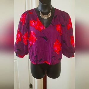 Womens Flowered Blouse
